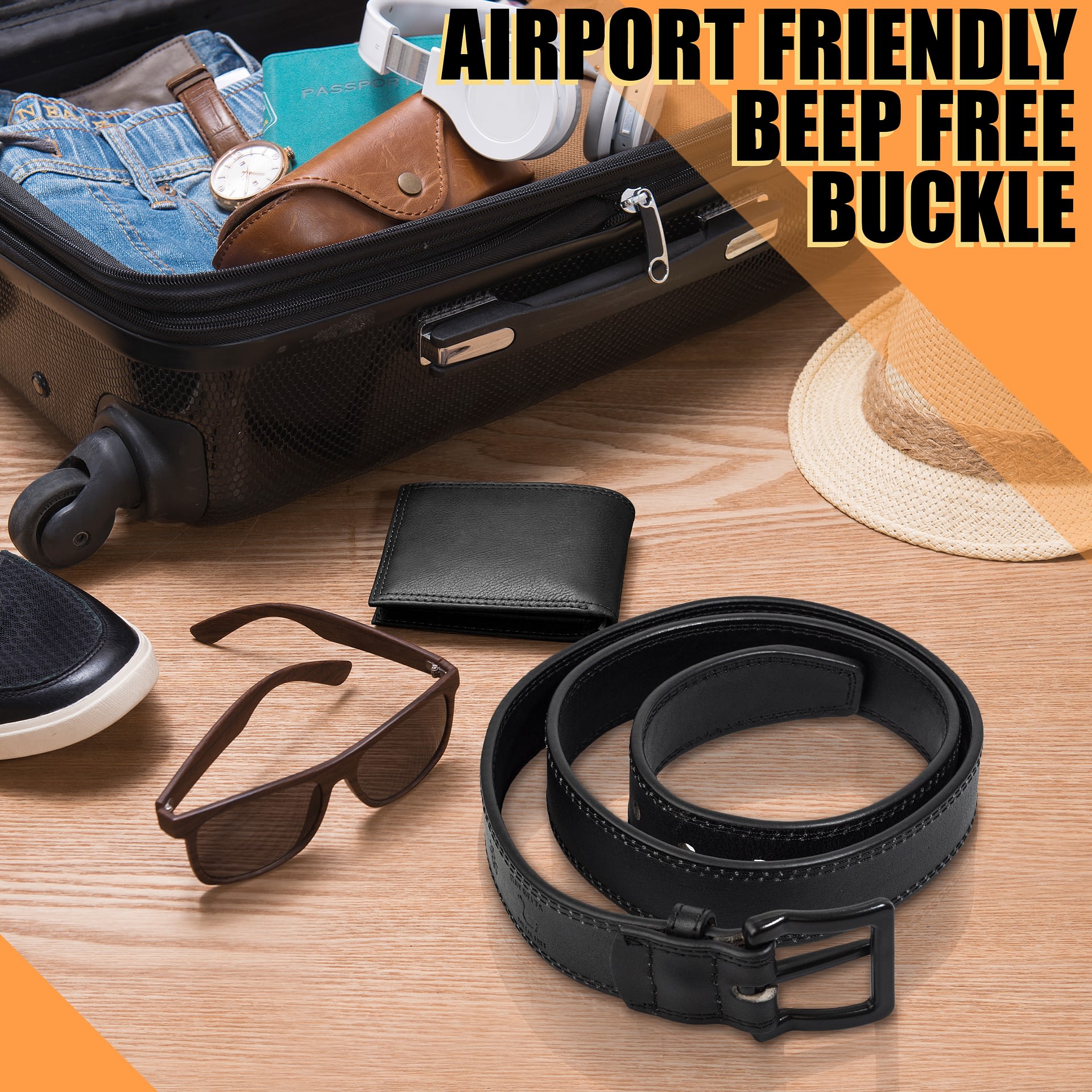 metal free belt buckle